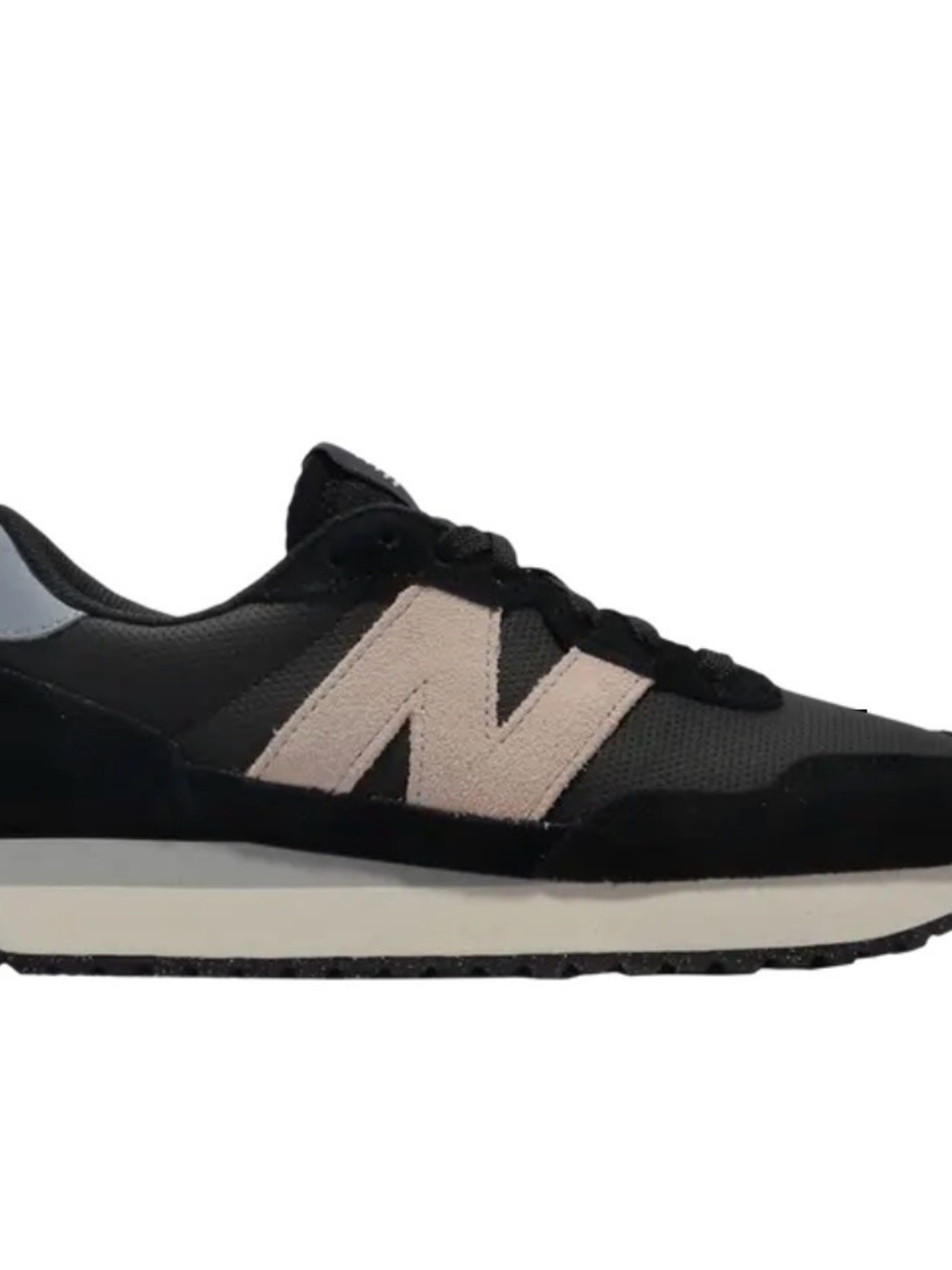 New Balance 237 Black Ivory Suede Athletic Shoes Sz 7.5 WS237BB